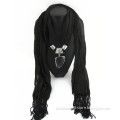hot selling sexy women black wholesale jersey scarf bufanda infinito bufanda by Real Fashion